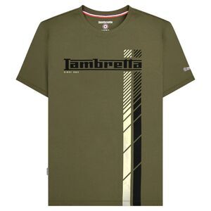 Lambretta Mens Racing Stripe T-Shirt / Khaki